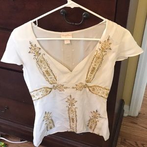 Cap sleeve Tracy Reese silk top